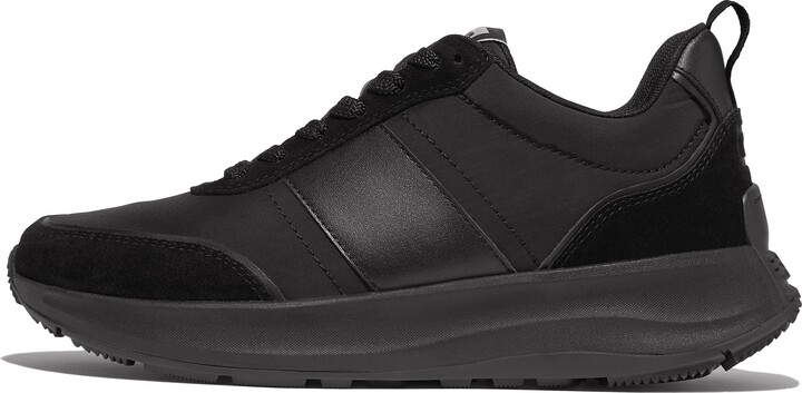 FitFlop F-MODE Flow Fabric/Suede/Leather Flatform Sneakers Leather/Suede/Fabric Polyester