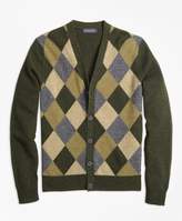 Thumbnail for your product : Brooks Brothers Lambswool Button-Front Argyle Cardigan