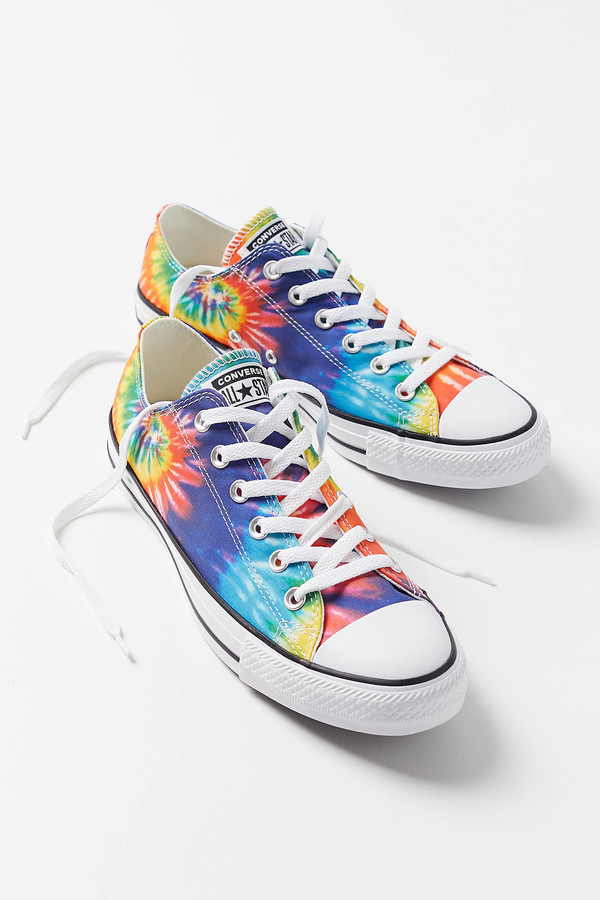 multi all star rainbow glitter ox trainers