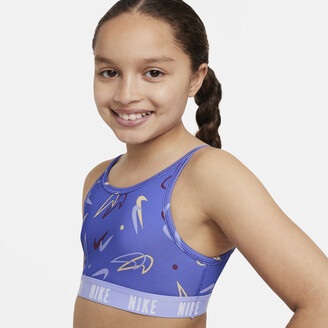 Nike Dri-FIT Trophy Big Kids' (Girls') Sports Bra in Blue - ShopStyle