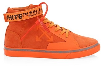 orange and white shoes