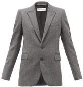 Thumbnail for your product : Saint Laurent Single-breasted Wool Blazer - Womens - Grey