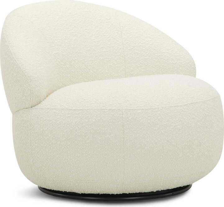Barker and Stonehouse Ursa Boucle Swivel Chair, Ivory ShopStyle Home
