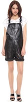 Thumbnail for your product : Milly Leather Short Overalls