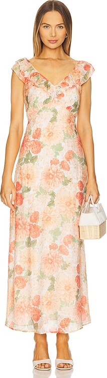 MinkPink Aida Frill Maxi Dress
