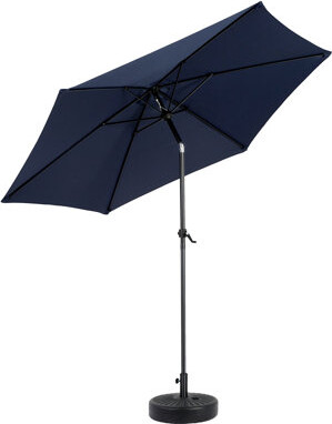 Arlmont & Co. 9FT Outdoor Patio Umbrella Outdoor Table Umbrella with Push Button Tilt and Crank Market Umbrella 6 Sturdy Ribs  Deck Backyard Pool (Base Not Incl