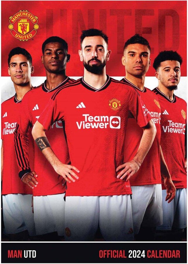 Manchester United FC 2024 A3 Wall Calendar ShopStyle Home Office