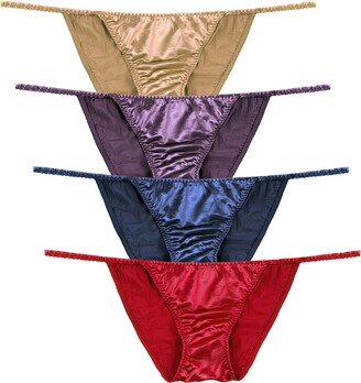 B2BODY Womens Silky Sexy Satin Tangas Panties S - Plus Size Women Underwear  Multi-Pack - ShopStyle Knickers