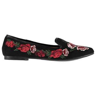 Miso Womens Ella Embroidered Shoes Casual Slip On Pattern Floral