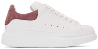 Alexander McQueen SSENSE Exclusive White and Pink Oversized Sneakers
