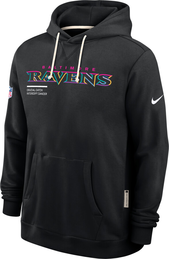 Baltimore Ravens Crucial Catch Sideline Nike Men's Dri-FIT NFL Pullover Hoodie in Black | 03AZ00AZU3-HAT
