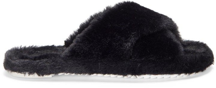 fur mule slides