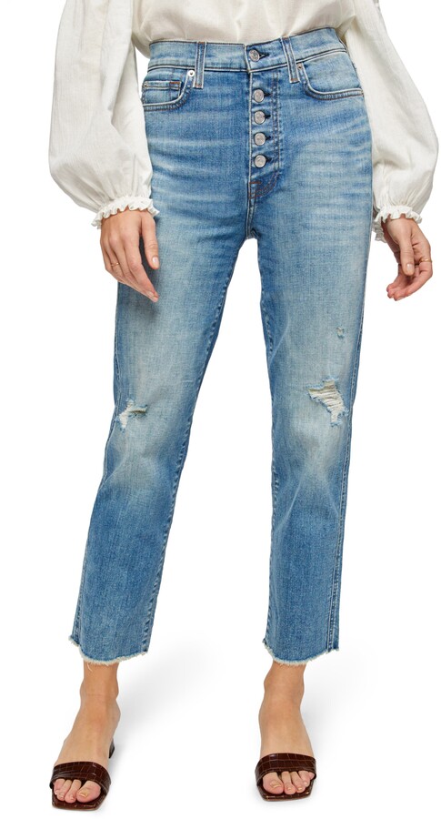 High Waisted Jeans With Button Fly Shop The World S Largest Collection Of Fashion Shopstyle