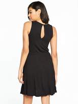 Thumbnail for your product : Very Embroidered Jersey Dress - Black