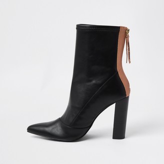 River Island Black Pointed Toe Boots 