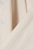 Thumbnail for your product : Apiece Apart Mitte Tie-dyed Cotton And Linen-blend Blouse - Cream