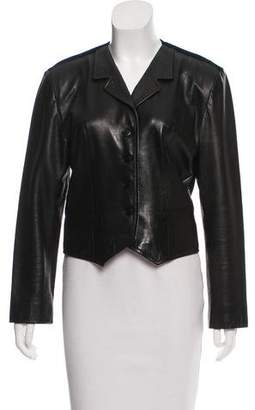 agnès b. Notch-Collar Leather Jacket