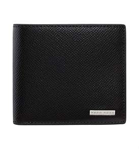 HUGO BOSS Signature Embossed Leather 4Cc Billfold Wallet