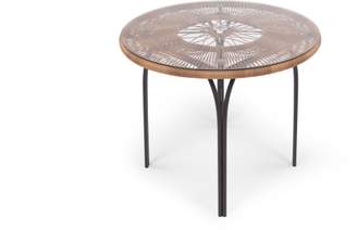 Lyra Garden 4 seater Round Dining Table, Charcoal Grey