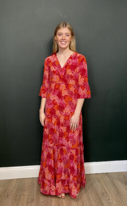 Charlotte Sparre V-Lane Dress in Kriss, Red - ShopStyle
