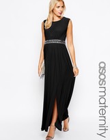 Thumbnail for your product : ASOS Maternity Maxi Dress With Jewelled Embellished Waist