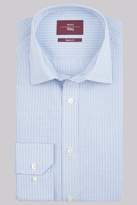 Thumbnail for your product : Moss Esq. Regular Fit Blue Single Cuff Check Shirt
