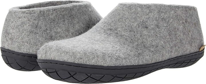 Glerups Wool Shoe Rubber Outsole Shoes Grey/Black Rubber : EU 35 (US Men's 4 - Women's 5) Medium