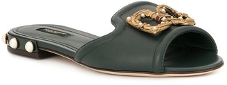 Dolce & Gabbana Flat Embellished Slides
