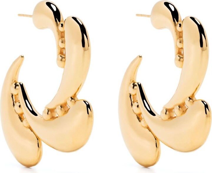 KHIRY Gold Vermeil Talon Coalition Hoop Earrings