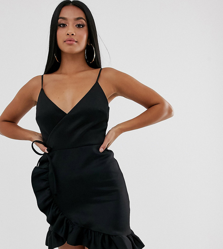cami wrap mini dress