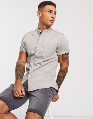 mens grey denim shirt uk