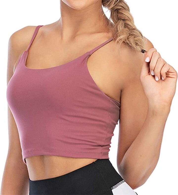 VOOVEEYA Athletic Camisoles with Built in Shelf Bra - Padded