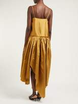 Thumbnail for your product : Marques Almeida Asymmetric-hem Silk-taffeta Dress - Womens - Gold