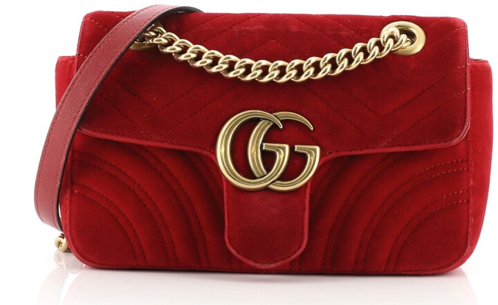 Gucci Mini Marmont Velvet Bag | Shop the world's largest collection of  fashion | ShopStyle
