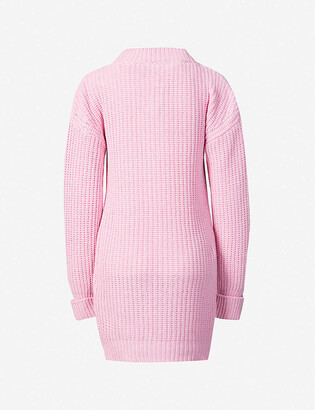 Moschino Waffle-knit cashmere and virgin wool-blend jumper