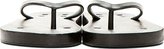 Thumbnail for your product : Rick Owens Black Marbled Slip-On Sandals