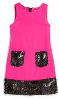 Thumbnail for your product : Milly Minis Girl's Sequin-Trimmed Knit Dress