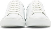 Thumbnail for your product : Comme des Garcons Shirt White & Black Painted Logo Sneakers