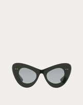 Thumbnail for your product : Valentino Vlogo Signature Acetate Cat-eye Frames Women Black/gray 100% Acetate OneSize