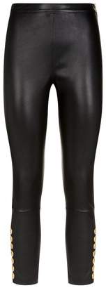 Pierre Balmain Buttoned Leather Trousers