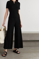 Thumbnail for your product : Ninety Percent Cropped Ribbed Lyocell-blend Wide-leg Pants