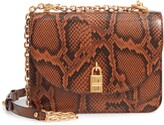 Thumbnail for your product : Rebecca Minkoff Love Too Snake Embossed Leather Crossbody Bag