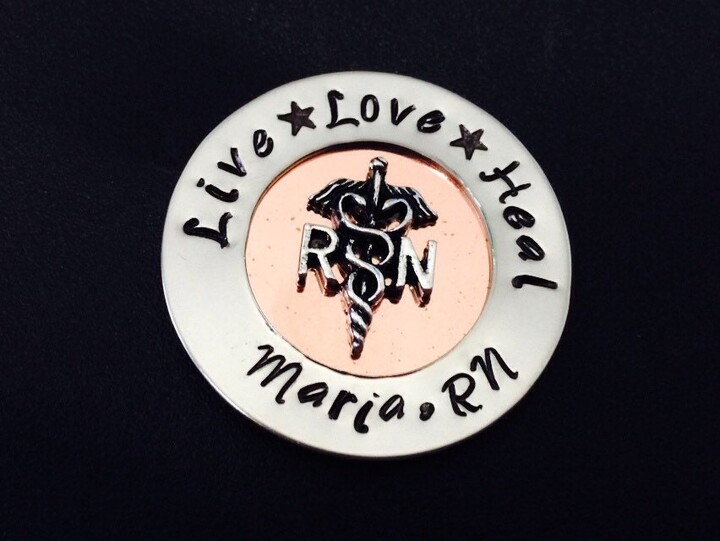 Personalized Pin For Rn, Lpn Or Cadeceus/Nurses Nursing Student Pinning Ceremony Pin Lpn Graduate #5