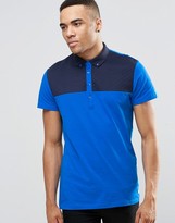 Thumbnail for your product : Jack and Jones Polo Shirt with Quilted Yoke Panel