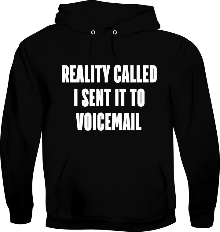 BH Cool Designs Reality Called—I Sent it to Voicemail. - Men's Soft & Comfortable Pullover Hoodie CP05 Black