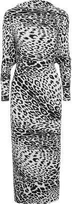 Norma Kamali The All In One printed stretch-jersey dress