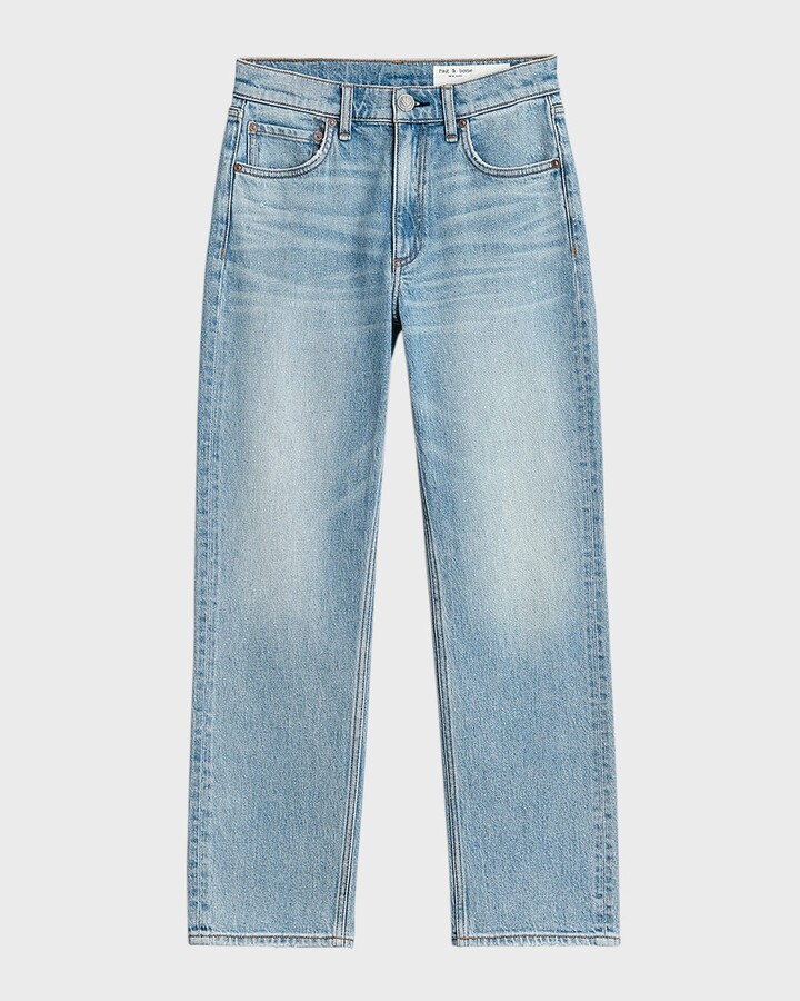Rag & Bone Harlow Mid-Rise Ankle Straight Jeans