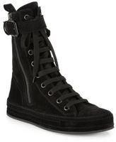 Thumbnail for your product : Ann Demeulemeester Suede High-Top Sneakers