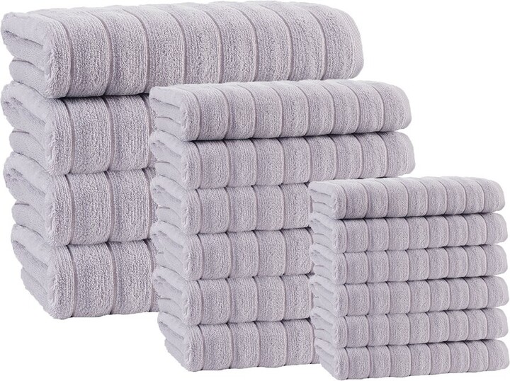 Depera Home Vague Turkish Cotton 16Pc Towel Set