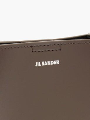 Jil Sander Tangle Small Braided-strap Leather Shoulder Bag - Dark Brown